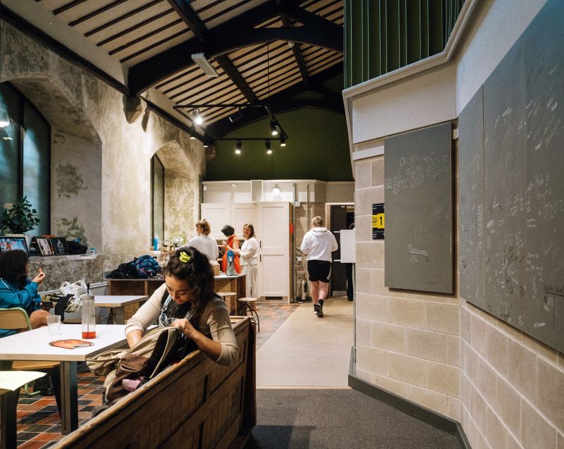 Social cafe space at Fran Wen Nyth in Bangor